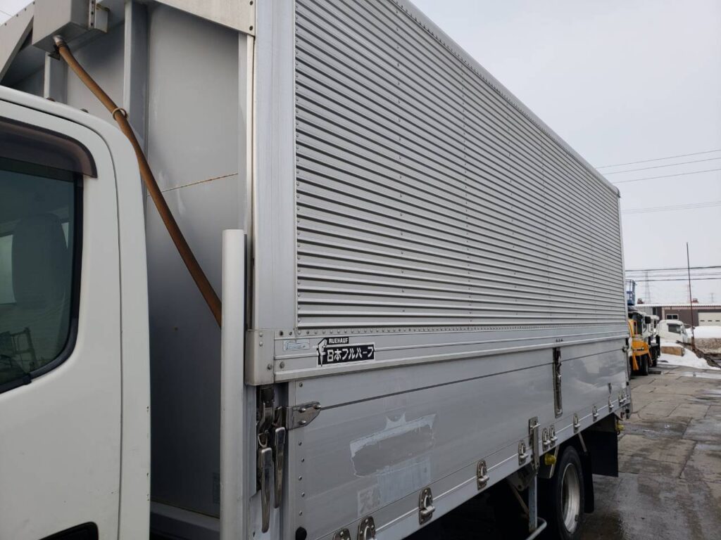 平成24年　日野　デュトロ　3.5トンアルミウィング　ワイド超ロング・バックモニター付（車検１年付）