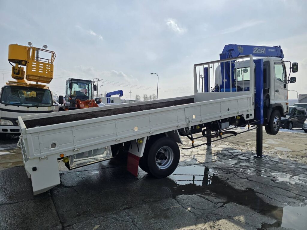 平成23年　日野　レンジャー　４トン５段クレーン　ロングジャッキ　フックイン・ラジコン付（車検令和８年12月）