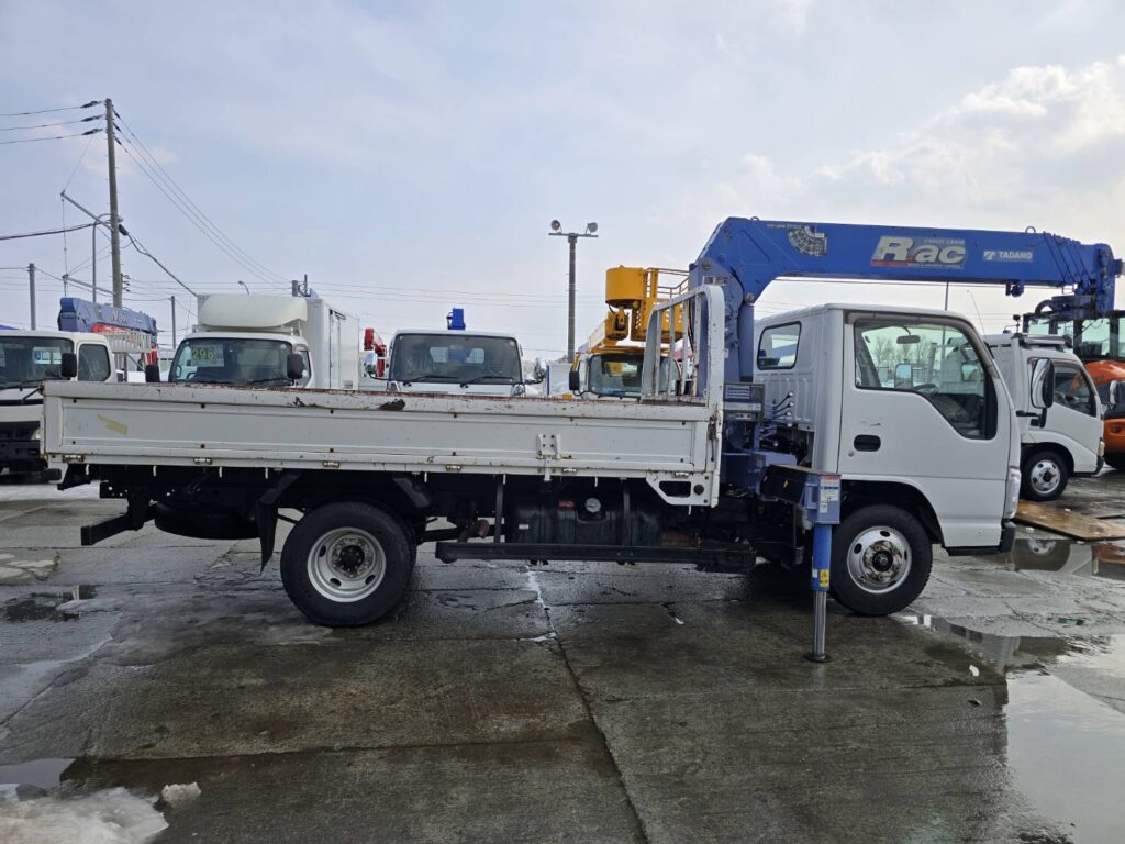 平成20年　いすゞ　エルフ　２トン５段クレーン　フックイン・ラジコン付（車検1年付）