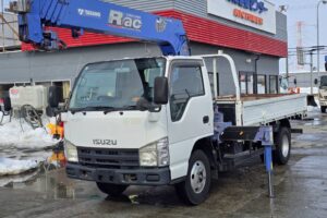 平成20年　いすゞ　エルフ　２トン５段クレーン　フックイン・ラジコン付（車検1年付）