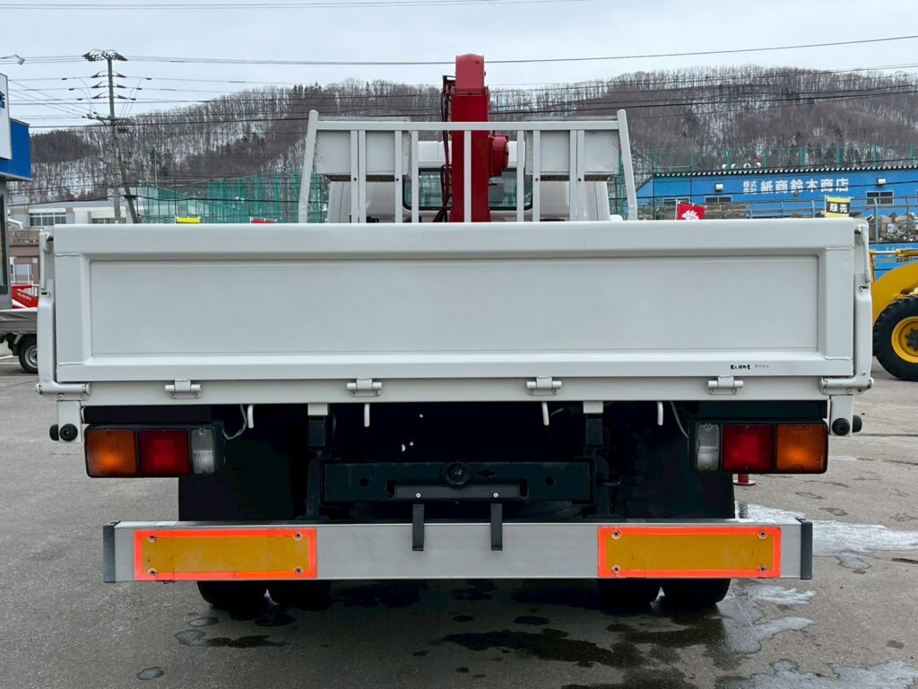 【平成18年式】三菱キャンター3.5tクレーン付き平ボデー！【5段ブームラジコン付き】車検令和8年11月 札幌・江別・旭川・北見・釧路どこでも全国対応可能です！【お問い合わせは北見店へ～TEL0157-57-7166～】
