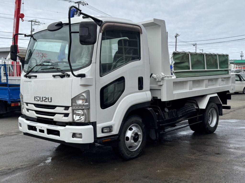 平成28年　フォワード4トンLゲートダンプ　全塗装済み　電動コボレーン　車検1年付