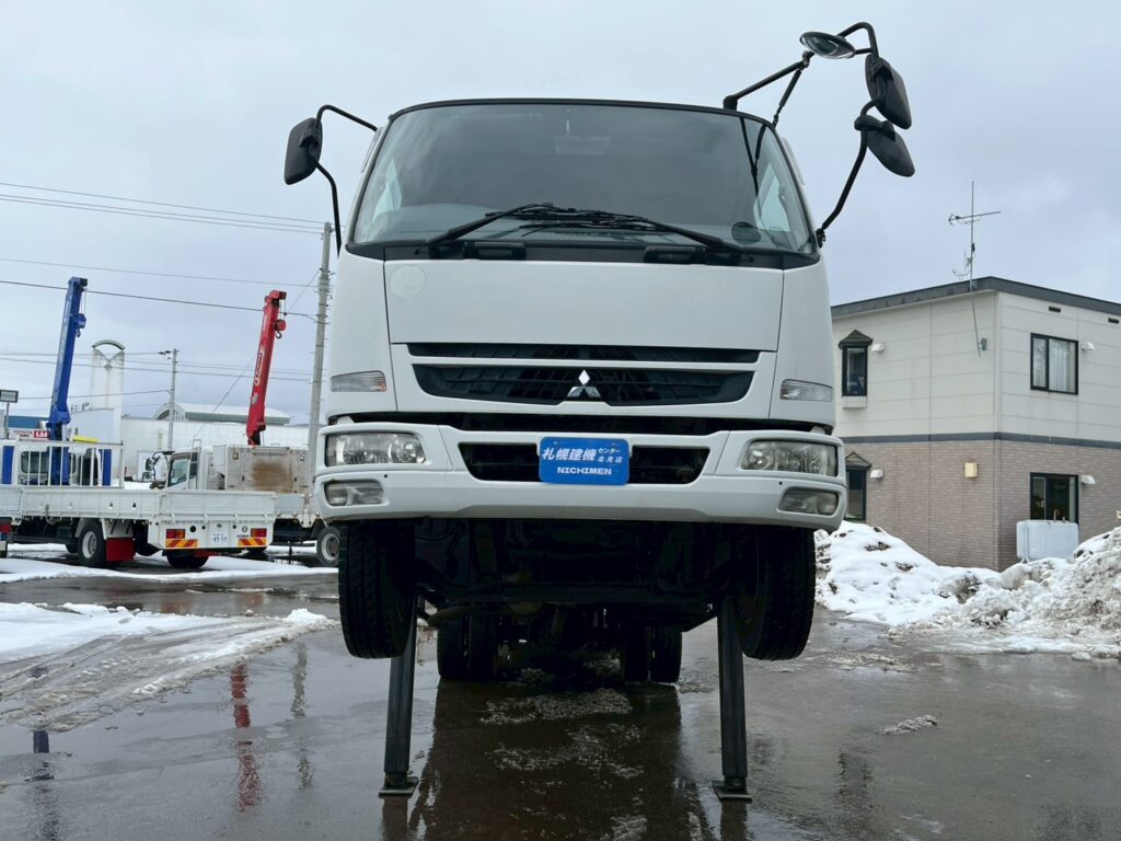 【平成２１年】　三菱　ファイター　４トン　ハイジャッキセルフ　★ウインチ付　★ベッド付　(車検1年付）【お問い合わせは北見店へ～TEL0157-57-7166～】