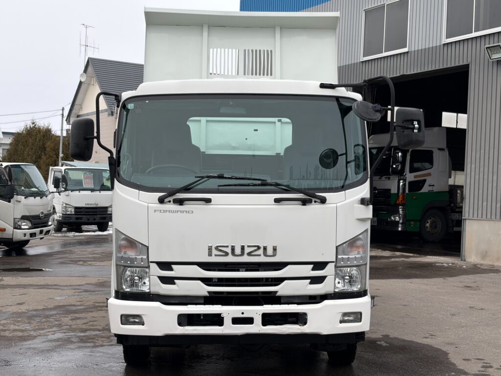 【平成27年式】　いすゞ　フォワード　4tダンプ　Lゲート　電動コボレーン　車検1年付き【お問い合わせは北見店へ～TEL0157-57-7166～】