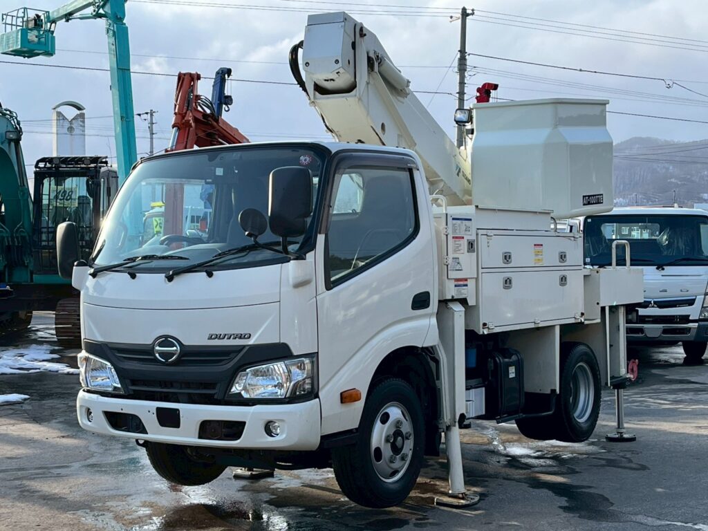 【★北見店★】【平成29年式】日野デュトロ9.9m高所作業車　FRPバケット【お問い合わせは北見店へ～TEL0157-57-7166～】