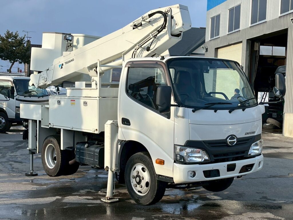 【★北見店★】【平成29年式】日野デュトロ9.9m高所作業車　FRPバケット【お問い合わせは北見店へ～TEL0157-57-7166～】